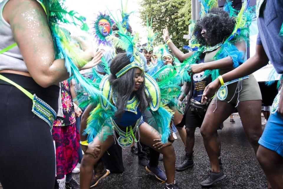 Dancers during the parade at last year's carnival (Isabel Infantes/PA Wire)
