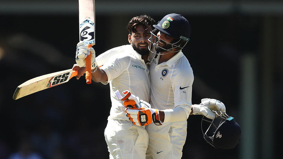 Pant notched several records in a superb century. Pic: Getty