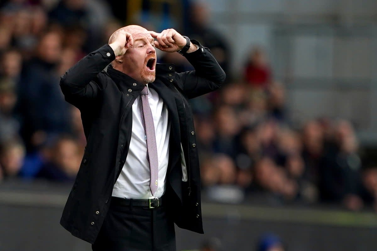 Everton manager Sean Dyche does not want to focus on being in a relegation battle (Zac Goodwin/PA) (PA Wire)