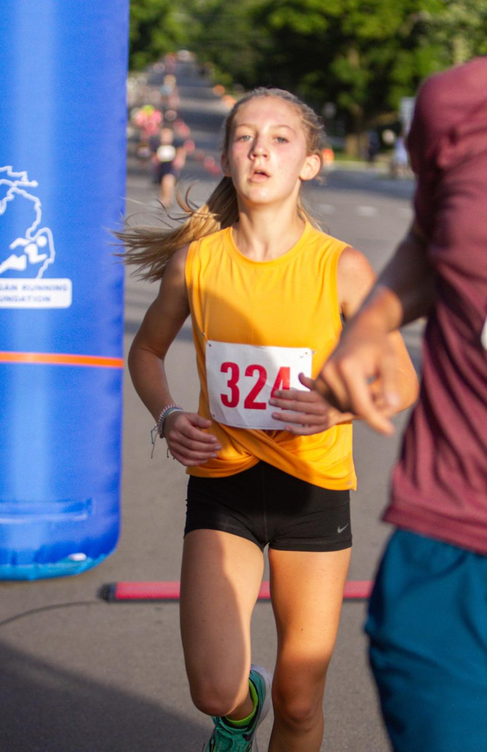 Sophia Nunnery, a freshman at Hartland High School, was the female winner of the Howell Melon Run 5K in 21:12 on Friday, Aug. 12, 2022.