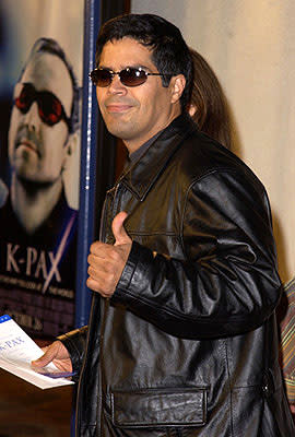 They just don't come cooler than Atomic Train star Esai Morales at the Westwood premiere of K-Pax