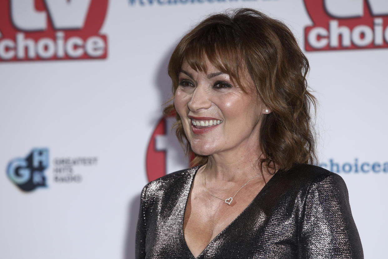 TV Presenter Lorraine Kelly poses for photographers on arrival at the TV Choice Awards in central London on Monday, Sept. 9, 2019. (Photo by Grant Pollard/Invision/AP)