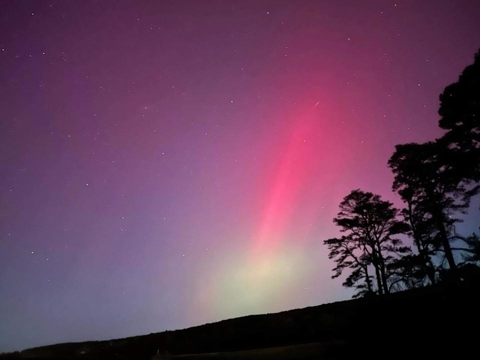 The northern lights were seen in southern Indiana County on October 10, 2024. / Credit: Heather Kepple