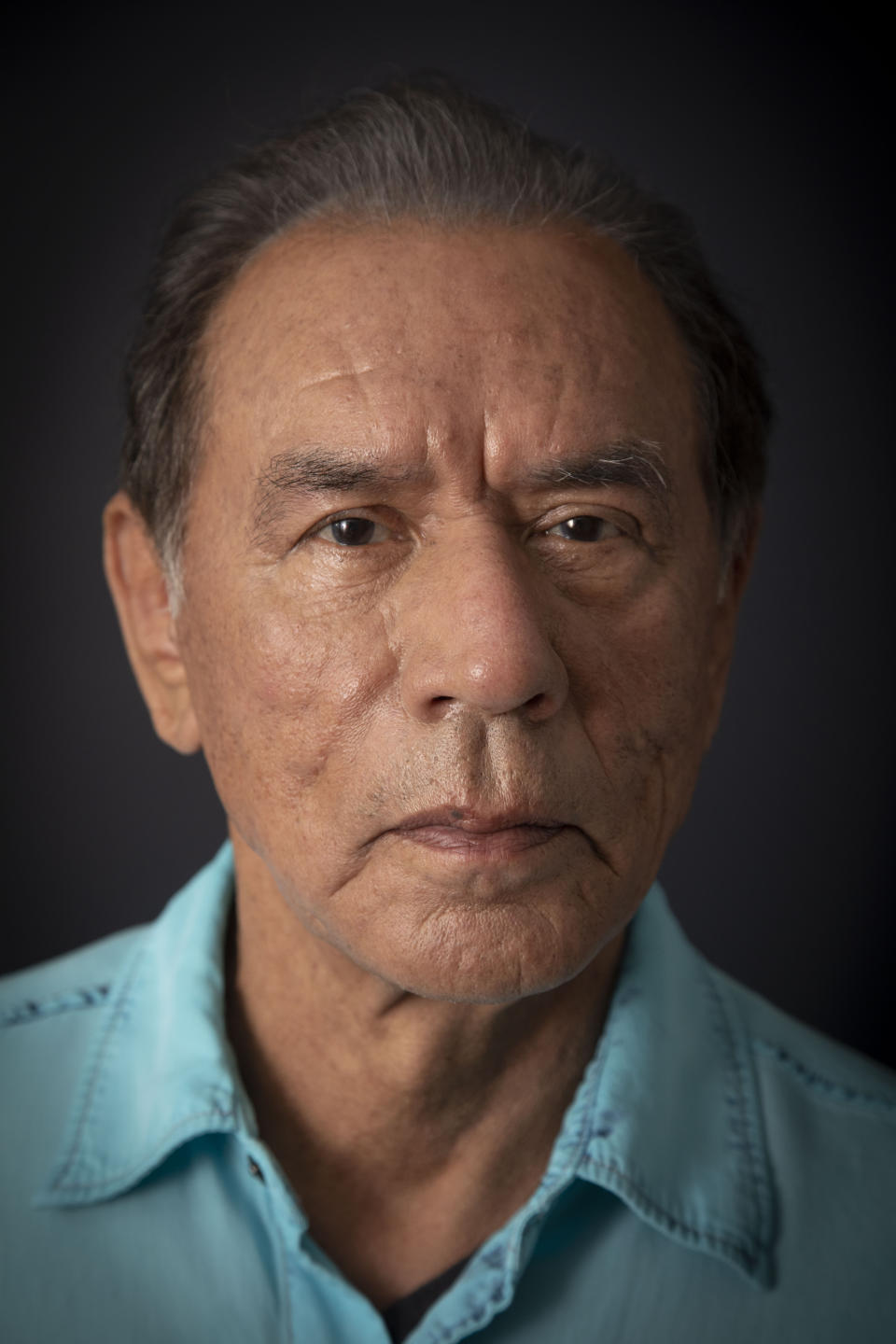 Actor Wes Studi poses for a portrait in New York on June 14, 2022, to promote his film "A Love Song." (Photo by Andy Kropa/Invision/AP)