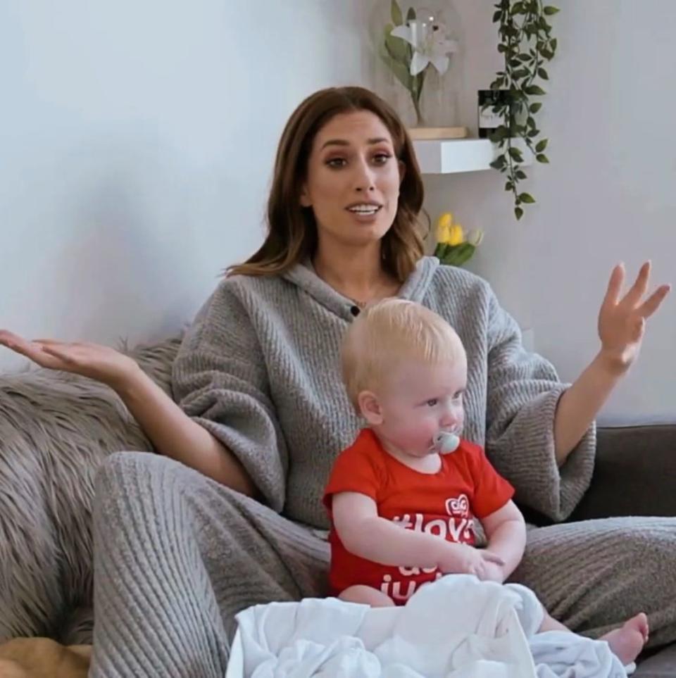 Loose Women panellist Stacey Solomon promoting Cow & Gate formula milk