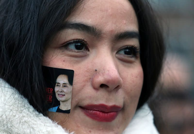 Demonstration outside the International Court of Justice (ICJ) in The Hague