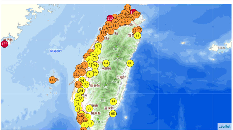 （取自環保署空氣品質監測網）