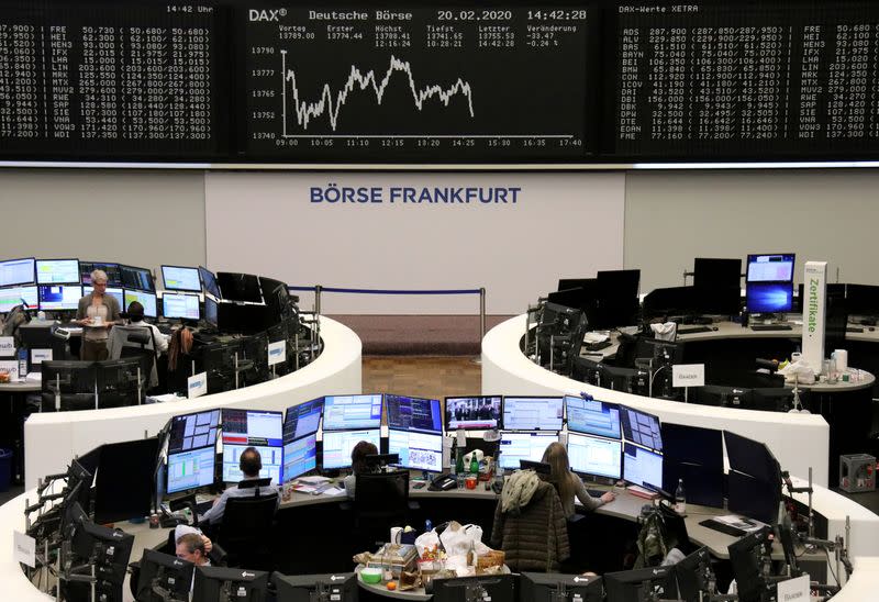 The German share price index DAX graph is pictured at the stock exchange in Frankfurt