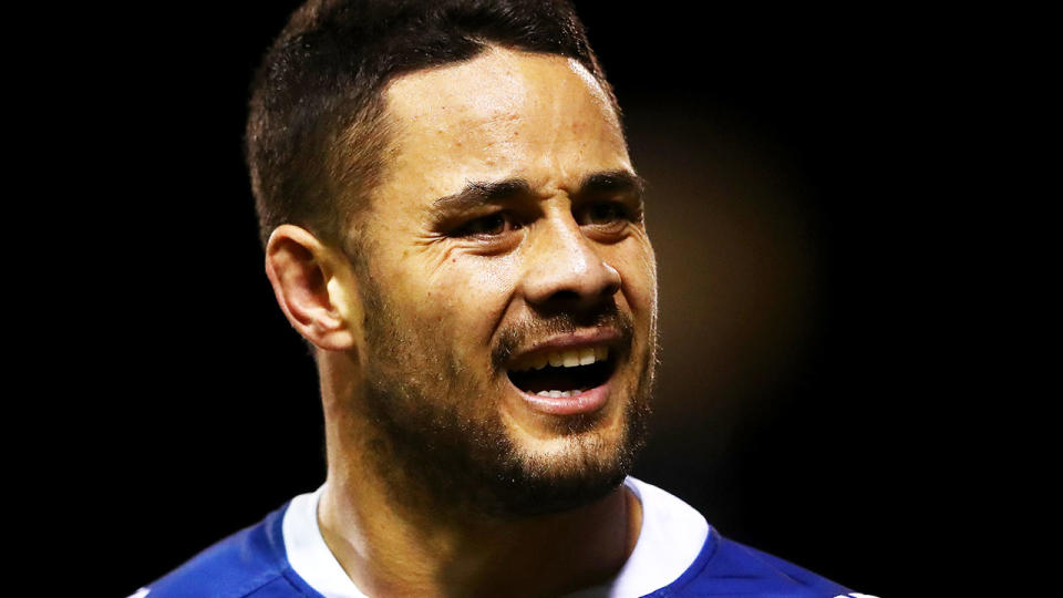 Jarryd Hayne, pictured here in action for the Parramatta Eels in 2018.