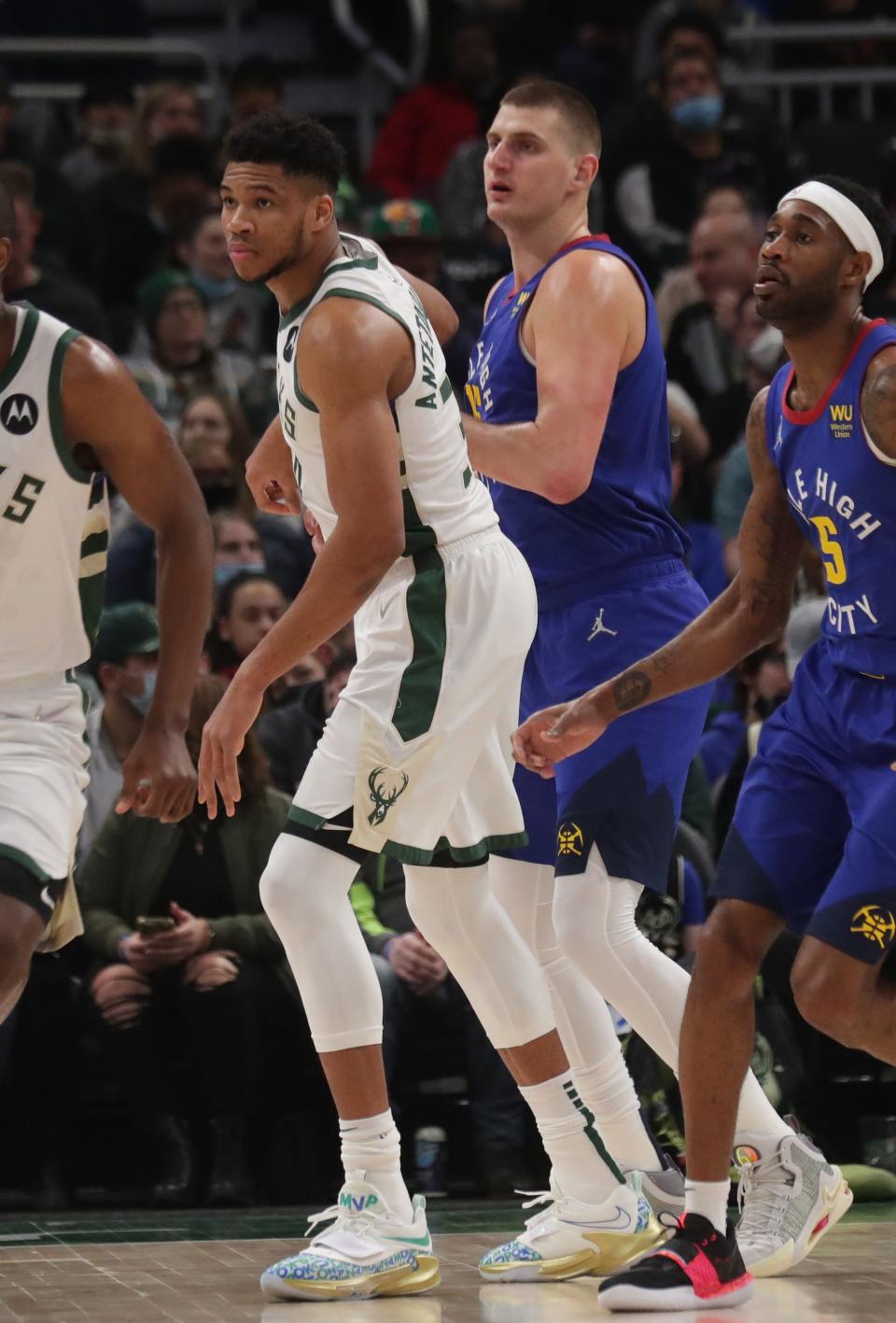 Milwaukee Bucks forward Giannis Antetokounmpo and Denver Nuggets center Nikola Jokic have won the last four NBA MVPs. Antetokounmpo won the awards in 2019 and 2020, while Jokic has won the last two MVPs.