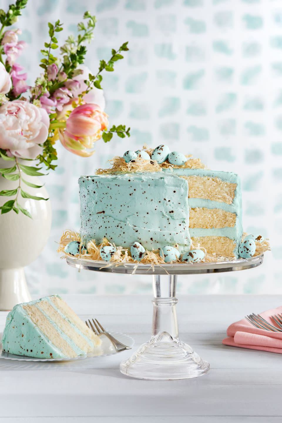 Speckled Malted Coconut Cake