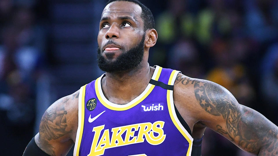 LeBron James, pictured playing for the Lakers, has spoken about the cheating scandal engulfing Major League Baseball.