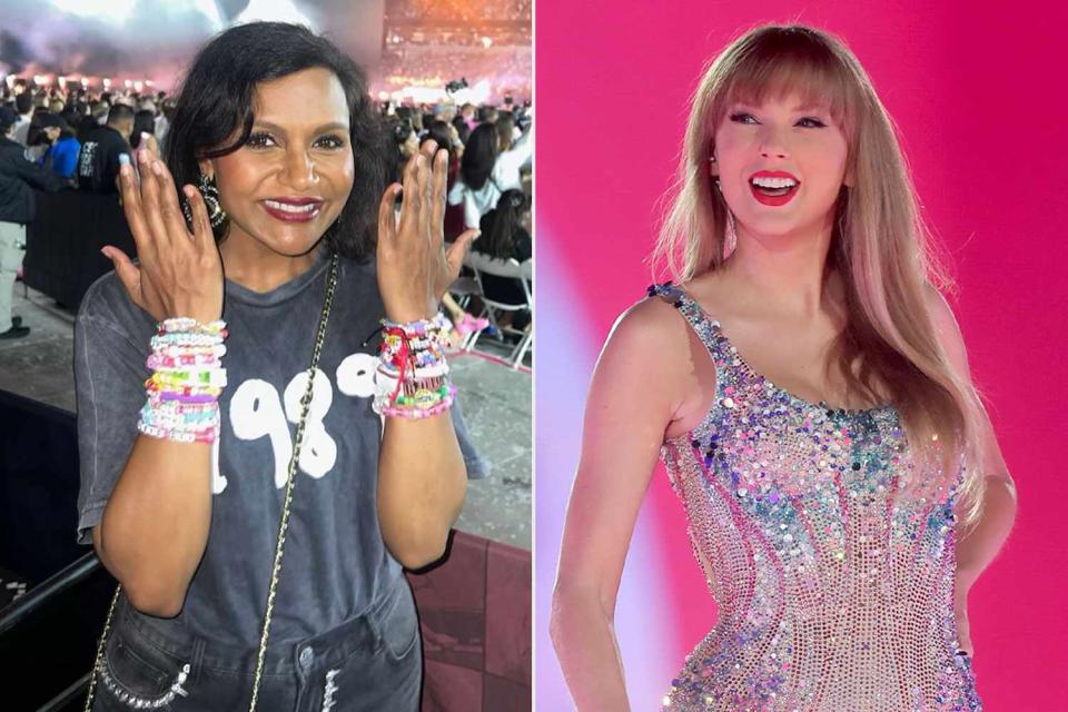 <p>mindy kaling/instagram; getty</p> Mindy Kaling goes to Taylor Swift