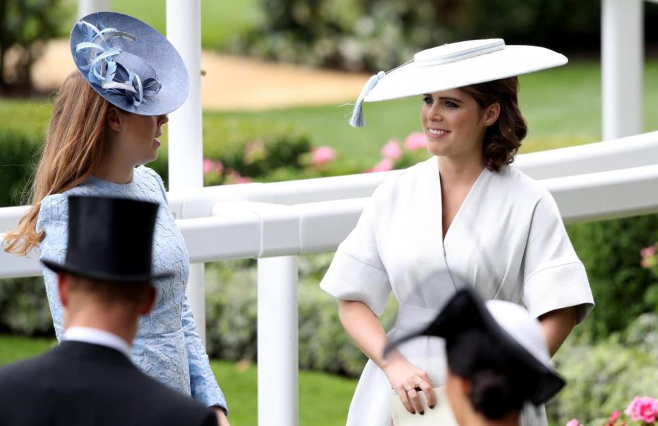 Princess Beatrice and Princess Eugenie during day one of Royal Ascot (PA Wire/PA Images)