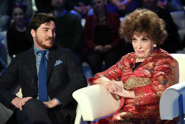 <p>Maria Laura Antonelli/AGF/Shutterstock</p> Andrea Piazzolla and Gino Lollobrigida appear on Italian TV Show 'Domenica'