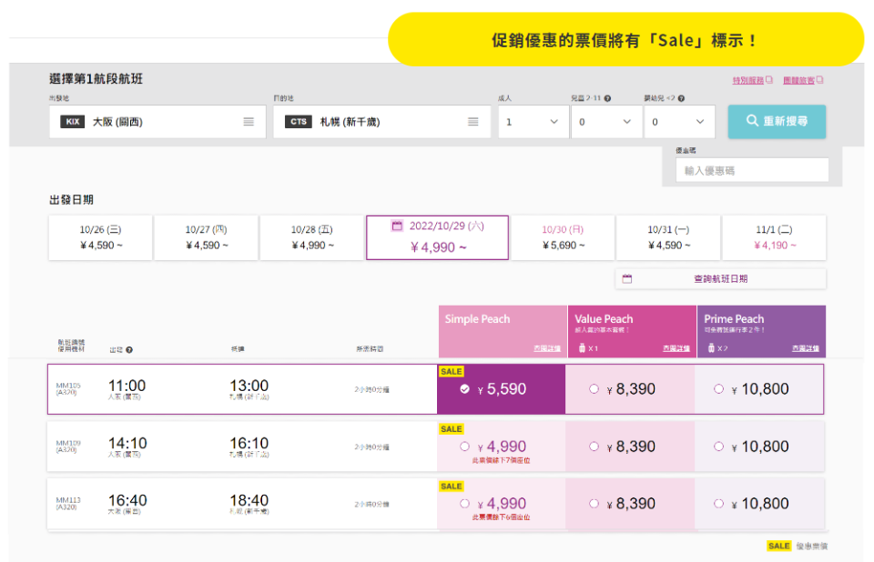 日本機票優惠｜樂桃航空《Happy Spring Sale》香港直飛大阪單程$440起、不加收燃油附加費 櫻花及紅葉季適用