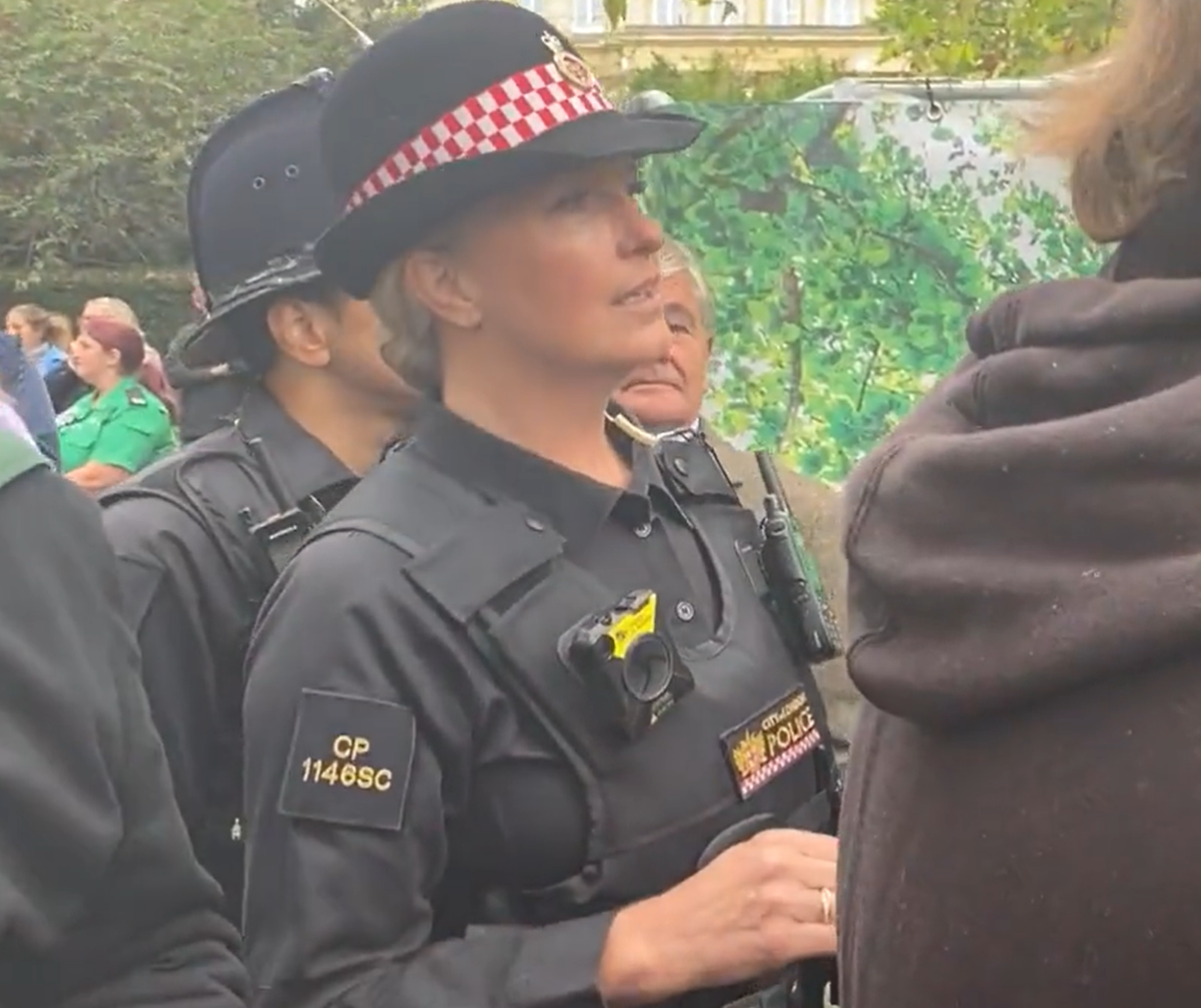 Penny Lancaster polices the Queen's funeral procession