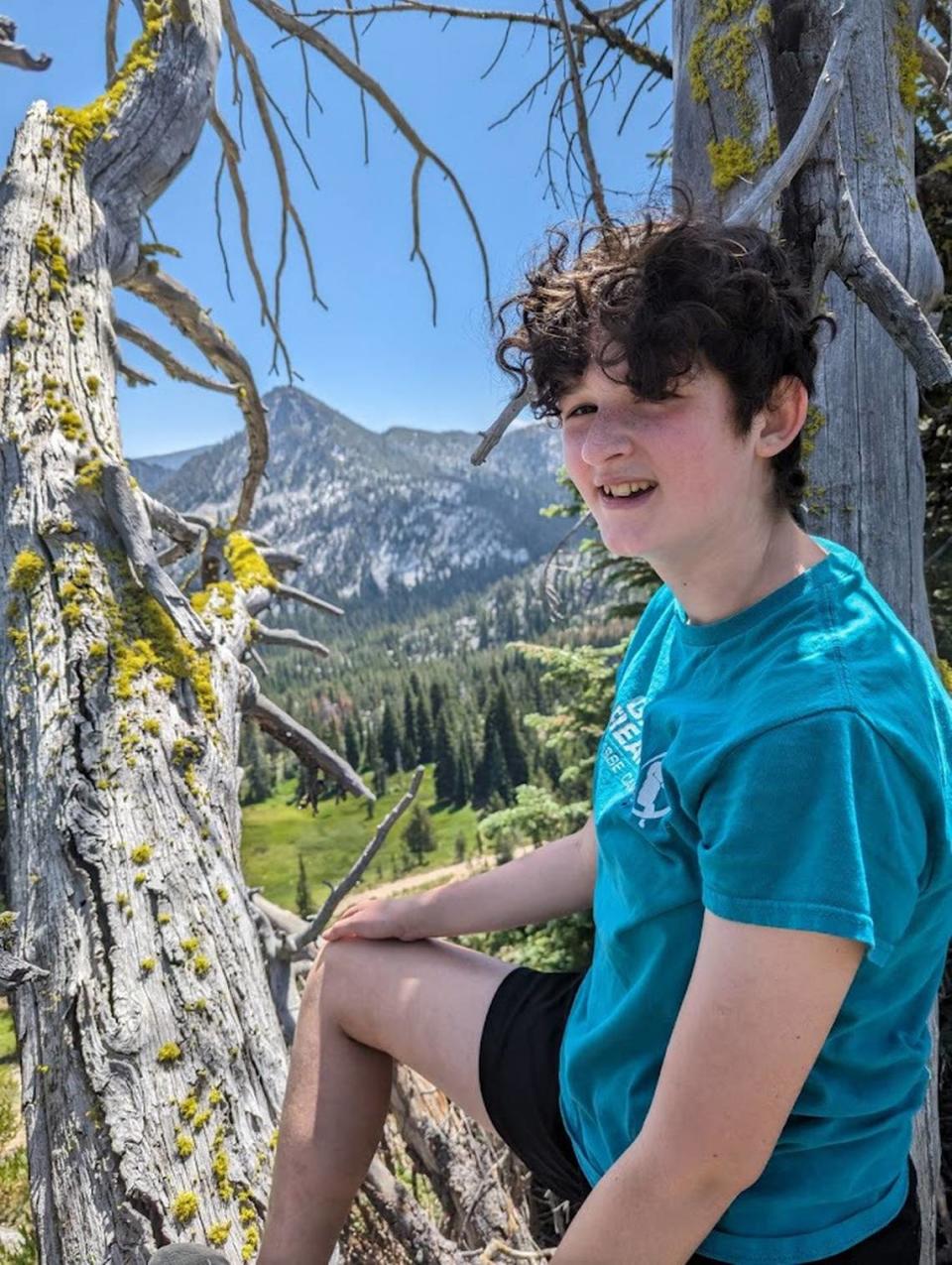 Maisa McCall is seen taking a break on a mountain bike ride with her dad near Anthony Lakes, Oregon in a photo taken over the summer.