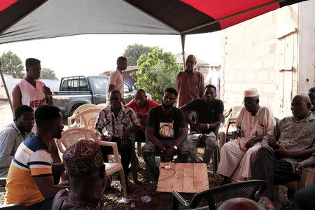 Family and community members gather to mourn the death of Ahmed Hussein-Suale, an investigative journalist, at Madina in Accra, Ghana January 17, 2019. REUTERS/Francis Kokoroko