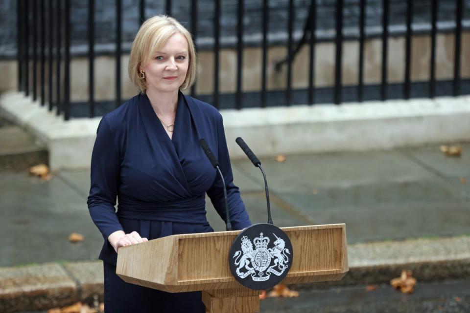 New Prime Minister Liz Truss outside 10 Downing Street, London (James Manning/PA) (PA Wire)