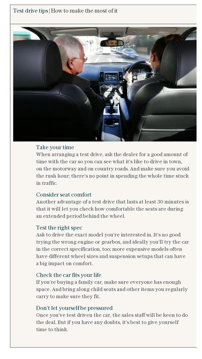 Test drive tips