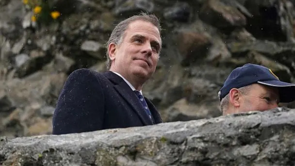 PHOTO: Hunter Biden is shown at Carlingford Castle, Co Louth, during his trip to Ireland, on April 12, 2023. (Press Association via AP)