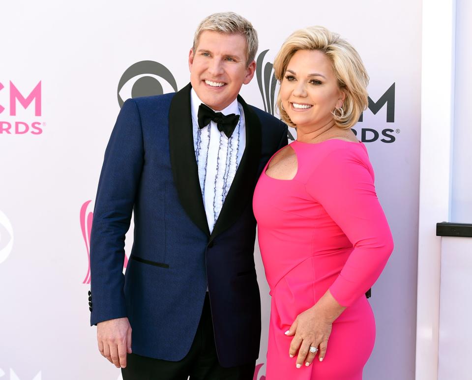 Todd and Julie Chrisley at the Academy of Country Music Awards in Las Vegas on April 2, 2017.