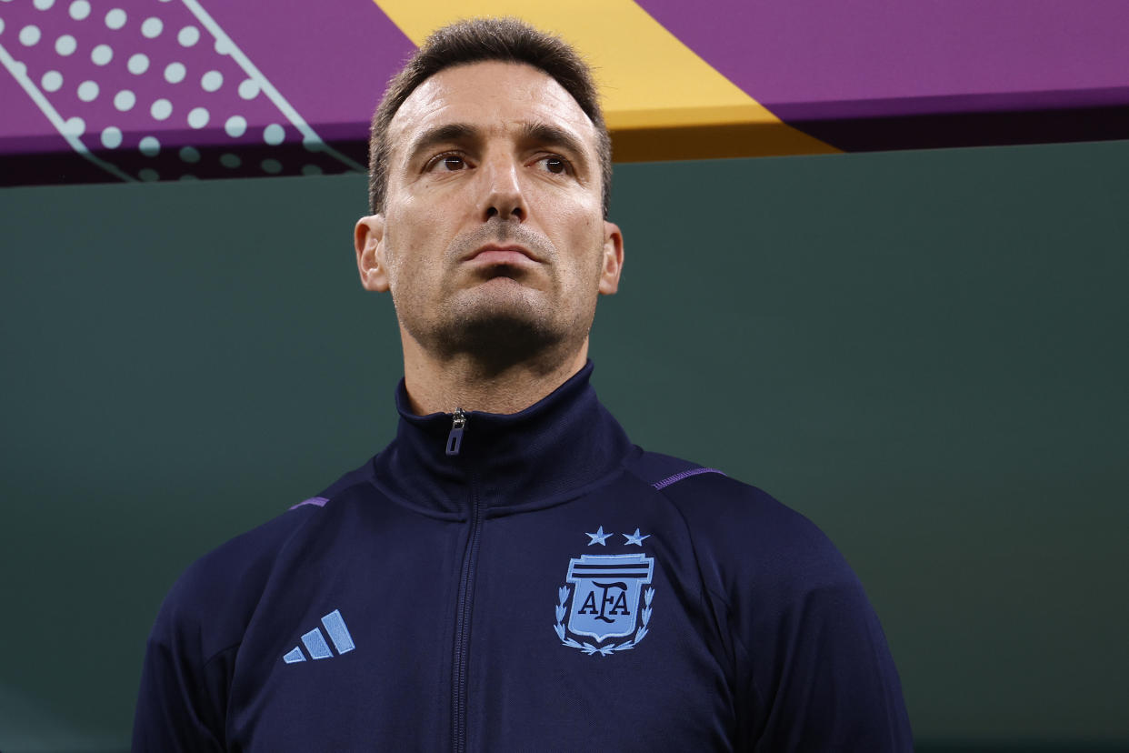 Lionel Scaloni previo al partido de Semifinales entre Argentina y Croacia en Qatar 2022. (Getty Images)