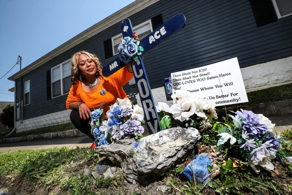 Rose Smith lost her son, Cory Crowe, to gun violence in the 2300 block of Standard Avenue in west Louisville. Smith decided to buy the house and turn it into a community center called the Ace Project in remembrance of her son. June 14, 2024