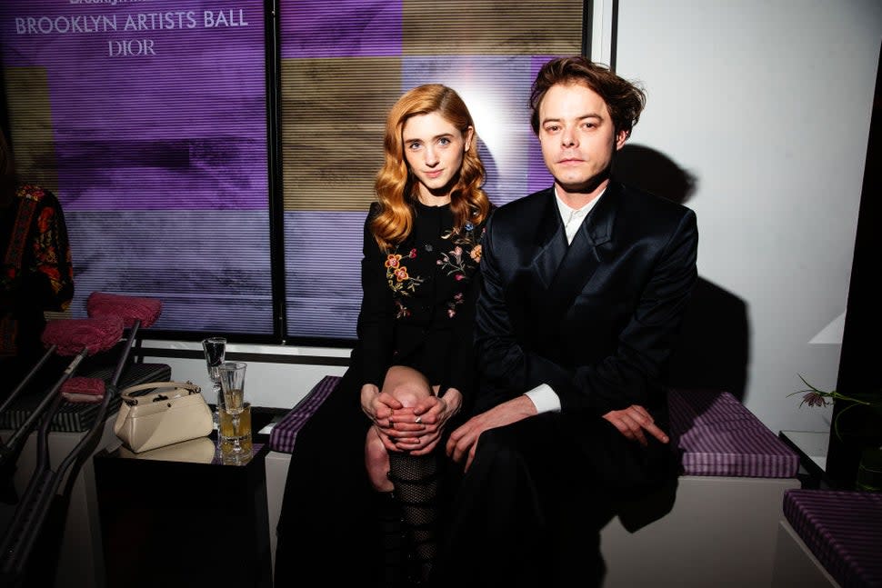 Natalia Dyer and Charlie Heaton at Brooklyn Museum's Artist Ball presented by Dior at Brooklyn Museum on April 25, 2023 in Brooklyn, New York.