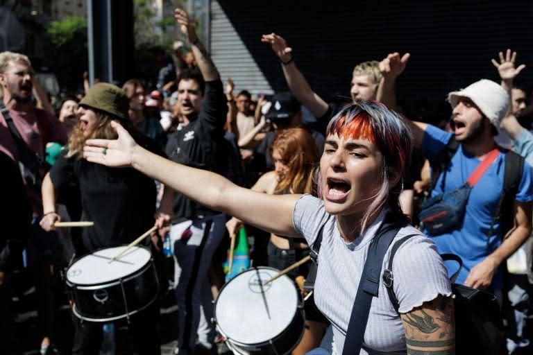 Este miércoles hubo protestas en Buenos Aires. (BBC)