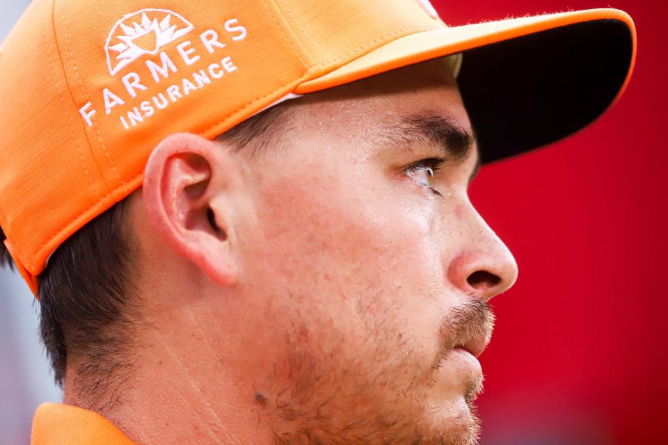 Rickie Fowler speaks to media after winning the Rocket Mortgage Classic at Detroit Golf Club on Sunday, July 2, 2023.