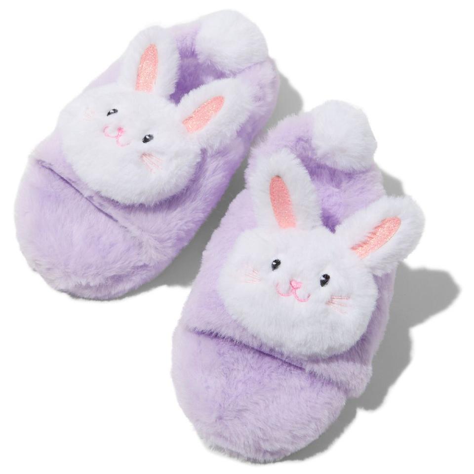 <p><a href="https://go.redirectingat.com?id=74968X1596630&url=https%3A%2F%2Fwww.claires.com%2Fus%2Feaster-bunny-furry-slide-slippers---l%252Fxl-966305.html&sref=https%3A%2F%2Fwww.redbookmag.com%2Flife%2Ffriends-family%2Fg60030615%2Feaster-basket-stuffers%2F" rel="nofollow noopener" target="_blank" data-ylk="slk:Shop Now;elm:context_link;itc:0;sec:content-canvas" class="link ">Shop Now</a></p><p>Easter Bunny Furry Slide Slippers</p><p>claires.com</p><p>$24.99</p>