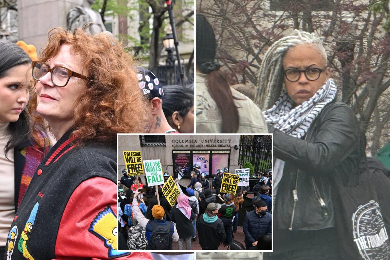 Actress Susan Sarandon — who was dropped last year from a talent agency over her anti-Jewish rant — and Shellyne Rodriguez, the ex-professor who threatened a Post reporter with a machete, were both spotted at an anti-Israel protest at Columbia University Friday.