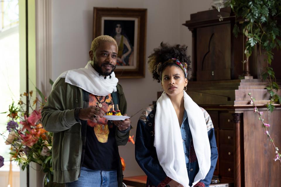 LaKeith Stanfield as Darius and Zazie Beetz as Van in "Atlanta" Season 3.