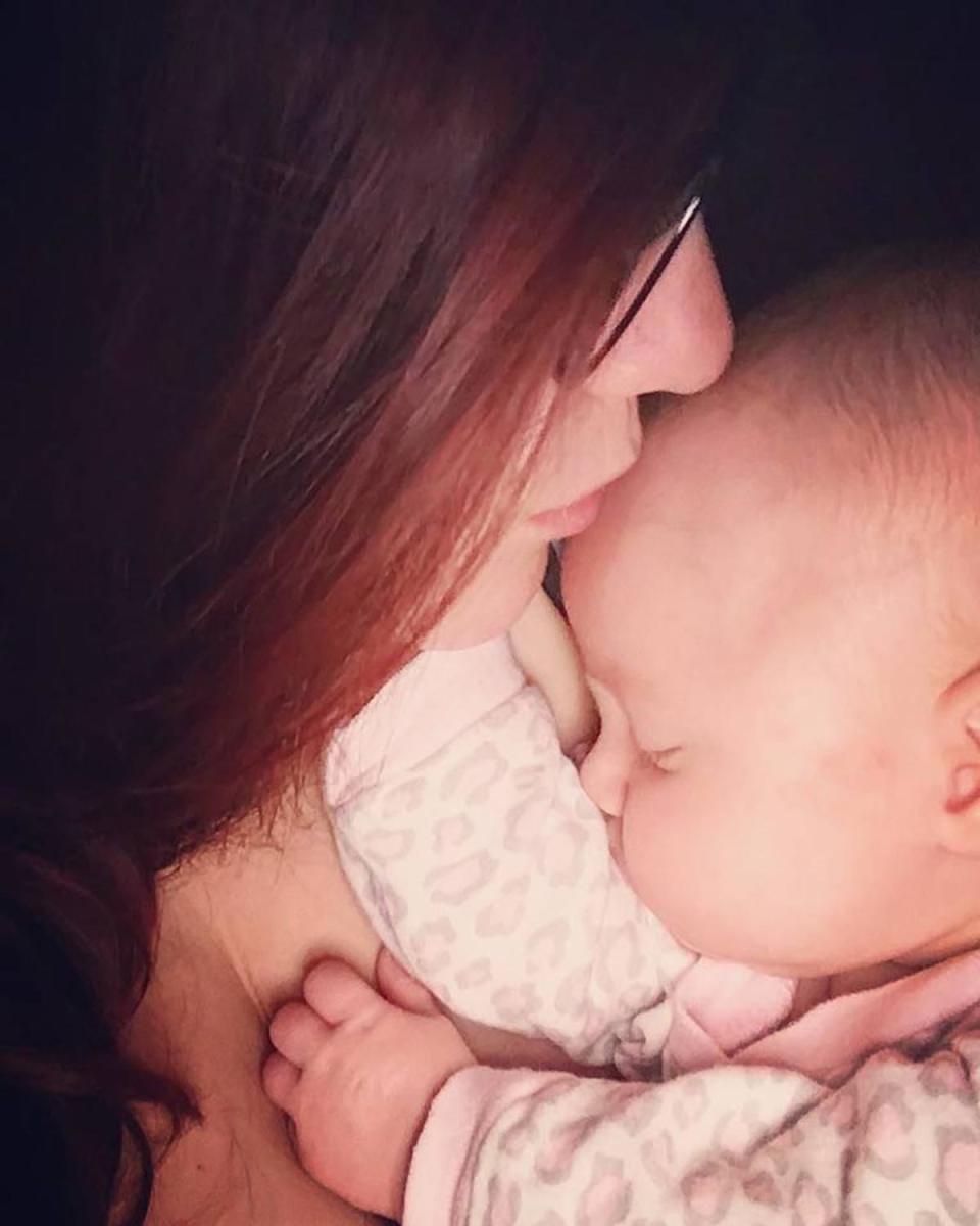 "Here's my little babe and me sharing a sweet moment, sleeping in on a Saturday. Hats off to all you brave and beautiful single mamas." --&nbsp;<i>Amanda Rocks</i>