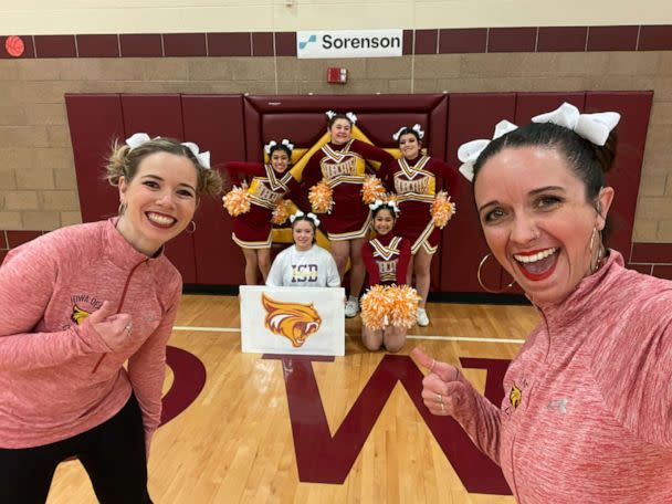 PHOTO: Megan Shama and Renca Dunn have been co-coaching the Iowa School for the Deaf cheer squad for the past five years. (Iowa School for the Deaf)