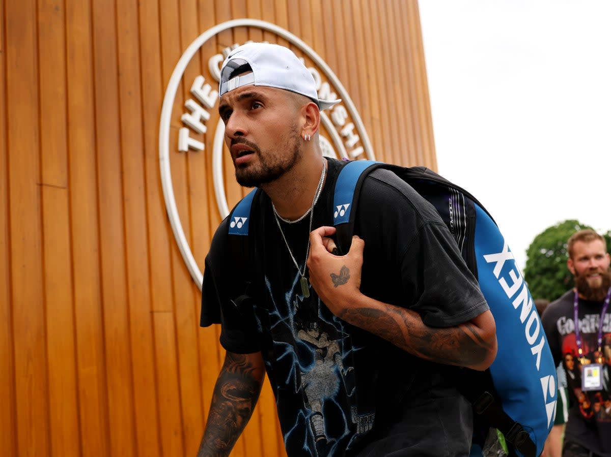 Nick Kyrgios has withdrawn from Wimbledon due to a wrist injury (Getty Images)