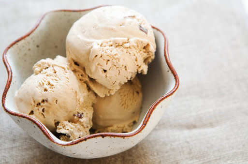 <strong>Get the <a href="http://www.simplyrecipes.com/recipes/coffee_heath_bar_ice_cream/" target="_blank">Coffee Heath Bar Ice Cream recipe</a> from Simply Recipes</strong>