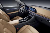<p>Hyundai has returned the Sonata to the high-style adventurousness of the sixth-generation model sold between the 2011 and 2014 model years. (The generation between then and now wasn't a bad-looking car, but it certainly wasn't this exciting.) There are too many cool features to cover here-hence, read our in-depth story on the Sonata-but the headlights' LED accents that stretch almost halfway up the hood toward the windshield are a highlight, as is the upscale interior.</p>