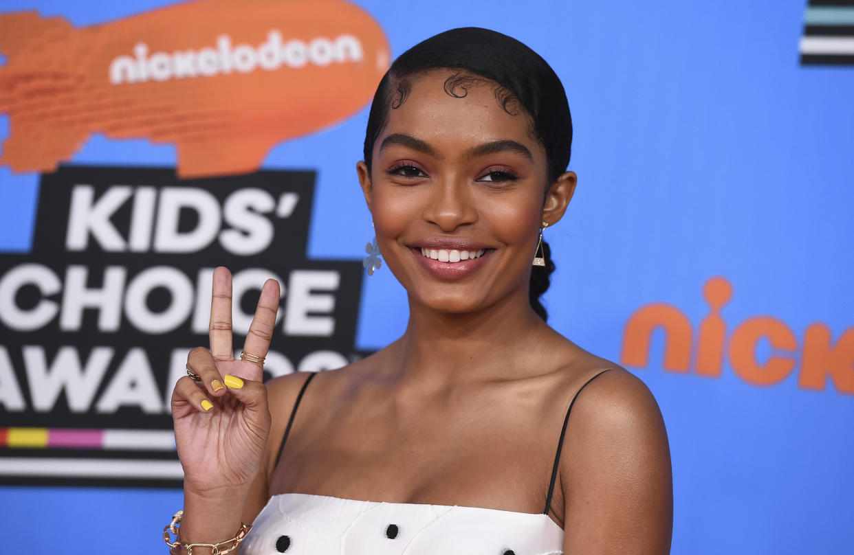 Yara Shahidi arrives at the Kids’ Choice Awards at the Forum on March 24, 2018, in Inglewood, Calif. (Photo: Jordan Strauss/Invision/AP)