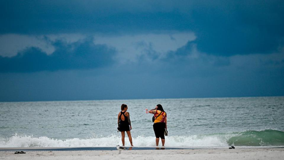 PHOTO: People enjoy the beach in Tampa, Florida as the city prepares for Hurricane Idalia, August 29, 2023. (Miguel J. Rodriguez Carrillo/AFP)