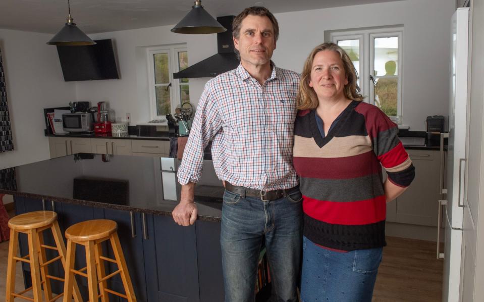 Betty and Robert Fooks in their new kitchen