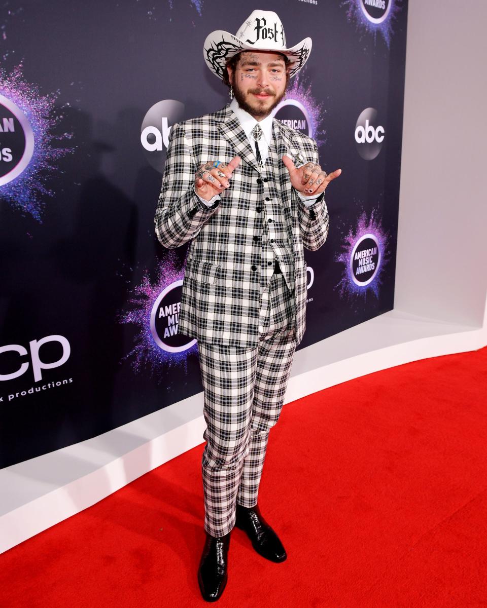 Post Malone is still the cowboy king of the red carpet.