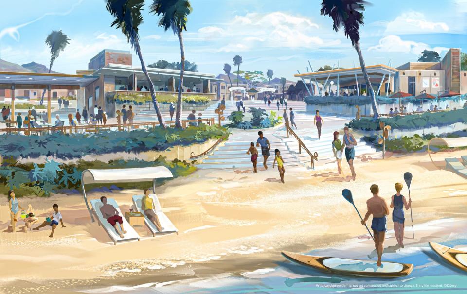 Sketch of a planned beach area at Cotino.