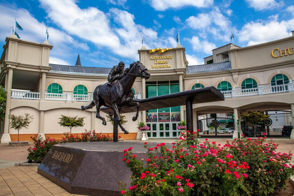 The Barbaro statue outside of Gate 1 at Churchill Downs and the Kentucky Derby Museum is actually a gravesite for the beloved horse.