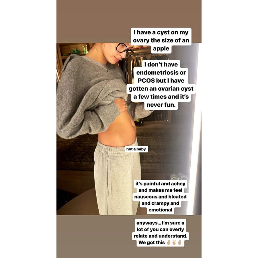 Hailey Bieber Reveals Ovarian Cyst 2