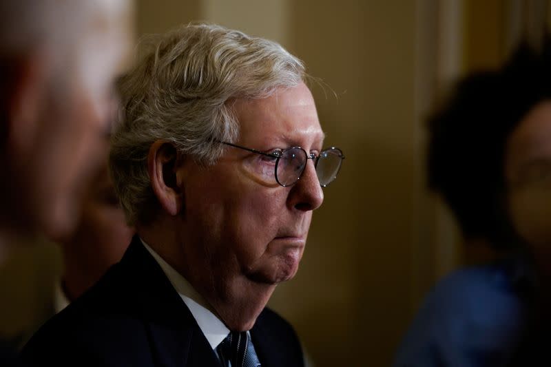 U.S. Senate Republicans hold weekly policy lunch at U.S. Capitol in Washington