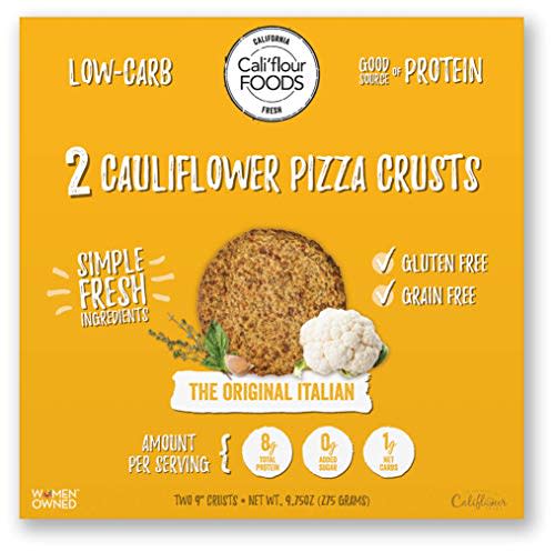 10) Gluten-Free, Low-Carb Cauliflower Pizza Crusts, 5-Pack