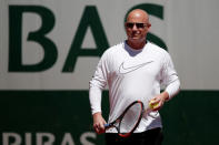 Tennis - French Open - Roland Garros - Paris - 25/05/2017. Andre Agassi, coach of Novak Djokovic during a training session. REUTERS/Benoit Tessier